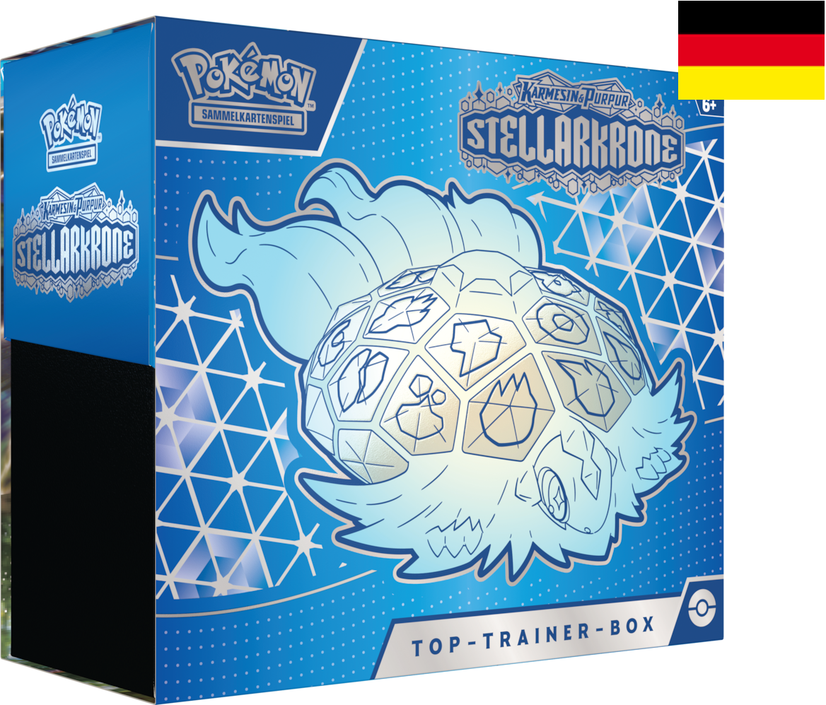 Pokemon TCG Stellarkrone Karmesin & Purpur Top Trainer Box DE Sammelkartenspiel