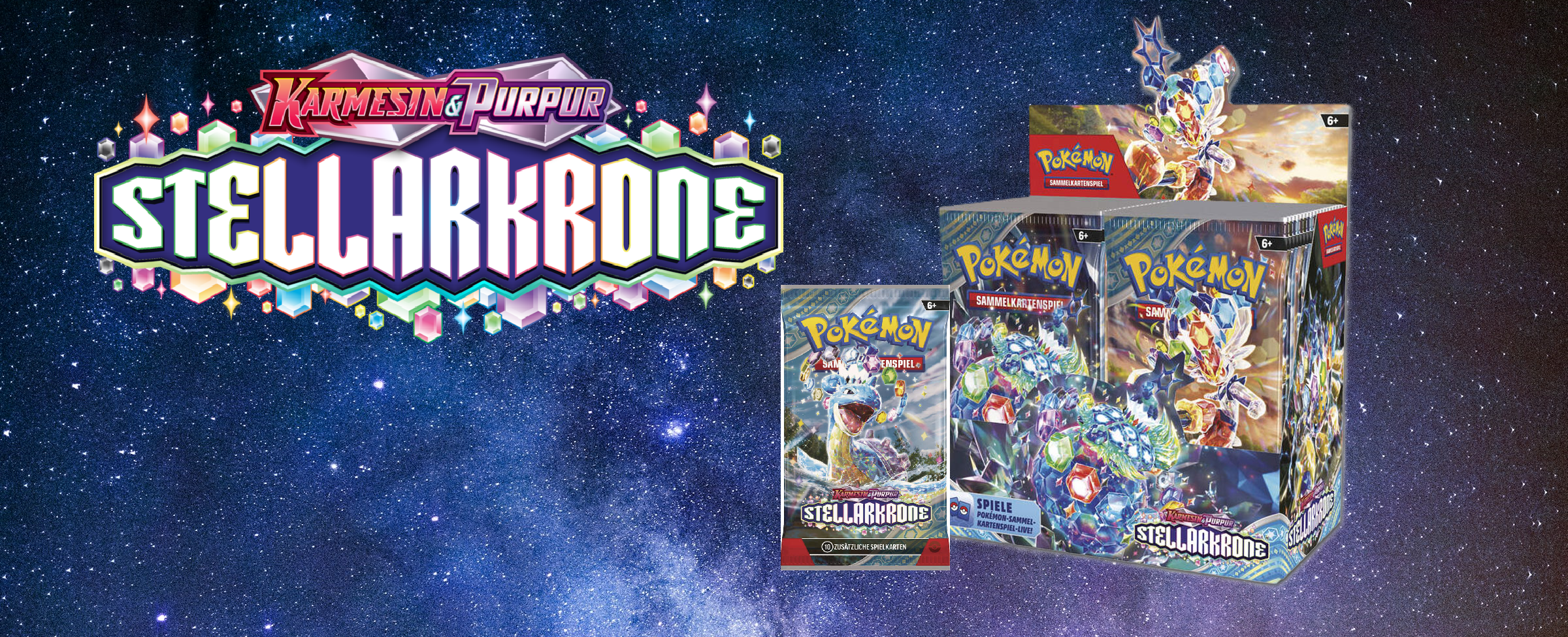 Pokemon Sammelkarten TCG Stellarkrone Karmesin & Purpur Booster Display